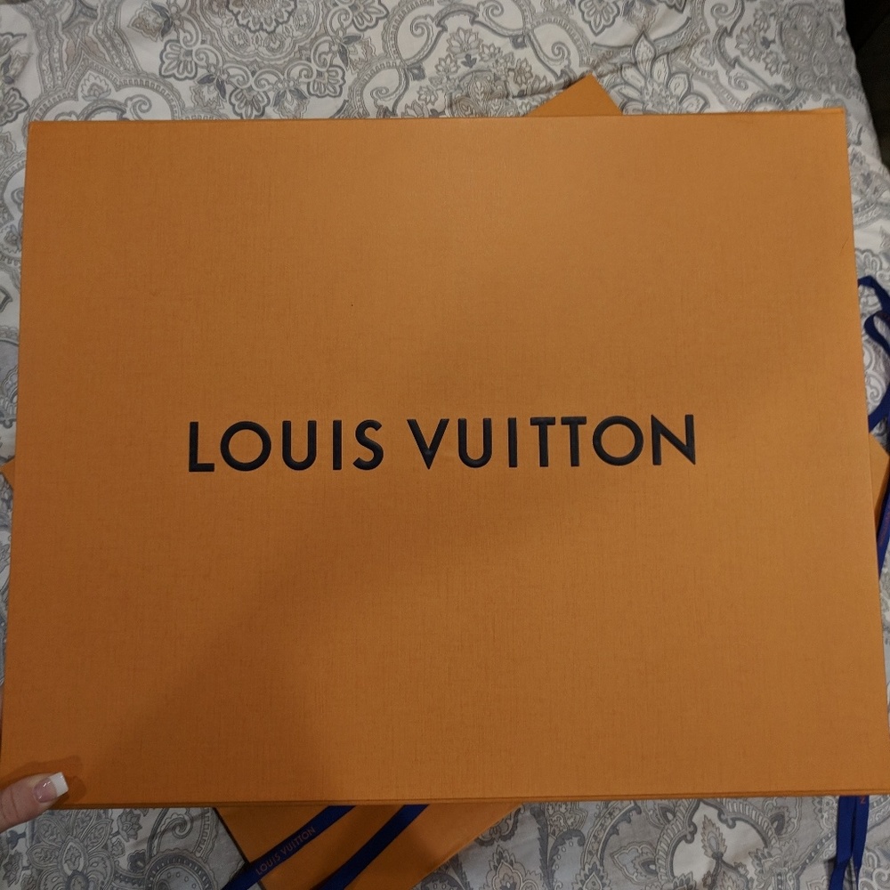 Authentic Louis Vuitton box, bag, ribbon